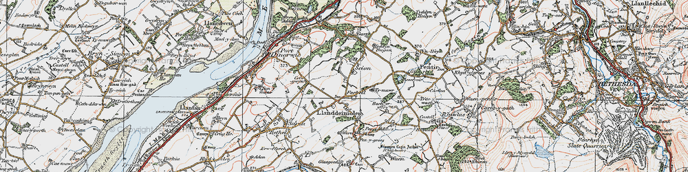 Old map of Fachell in 1922