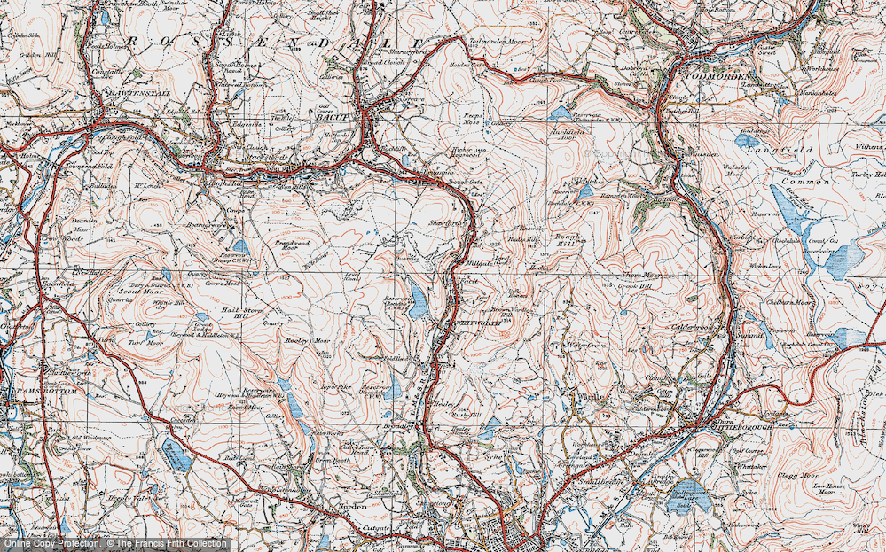 Old Map of Facit, 1924 in 1924