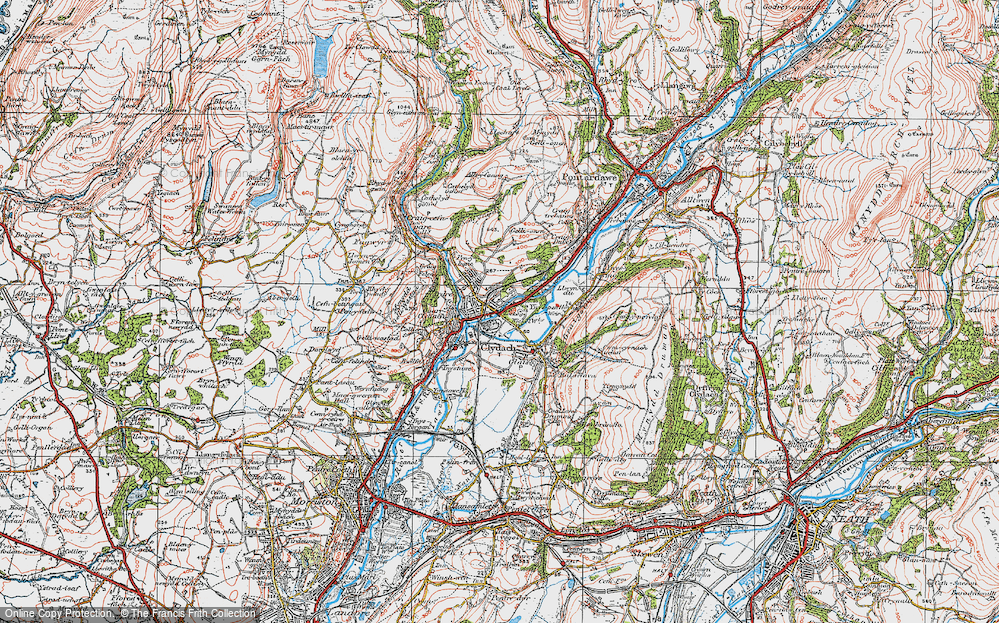 Old Map of Faerdre, 1923 in 1923