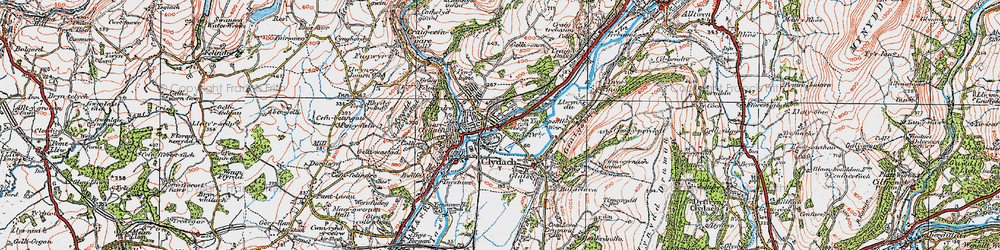Old map of Faerdre in 1923