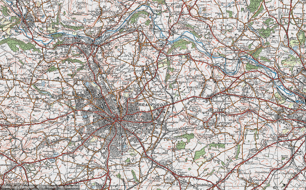 Old Map of Fagley, 1925 in 1925