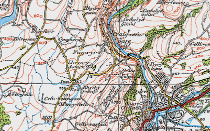 Old map of Fagwyr in 1923