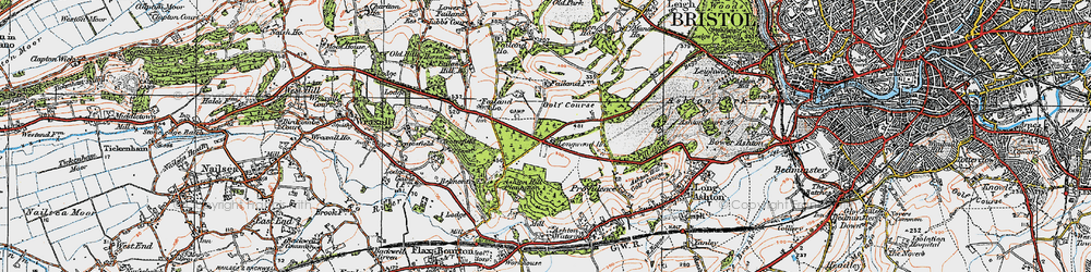 Old map of Belmont Ho in 1919