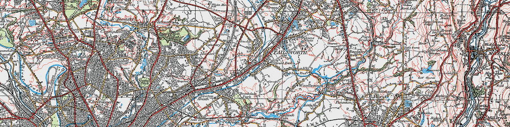 Old map of Failsworth in 1924