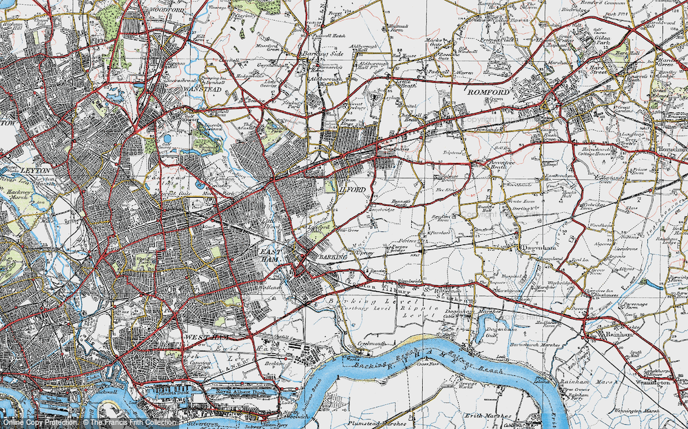 Old Map of Fair Cross, 1920 in 1920