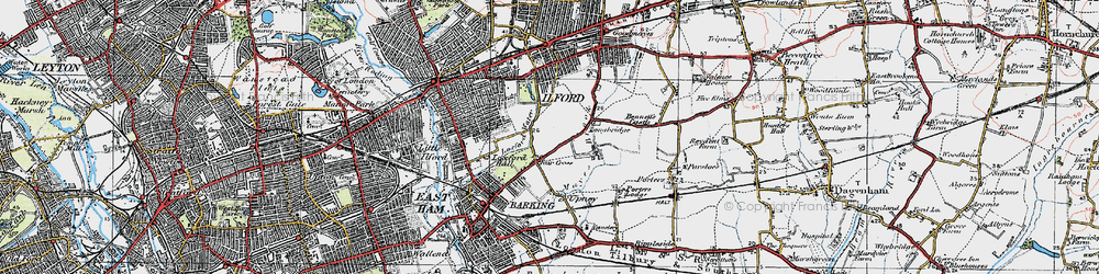 Old map of Fair Cross in 1920