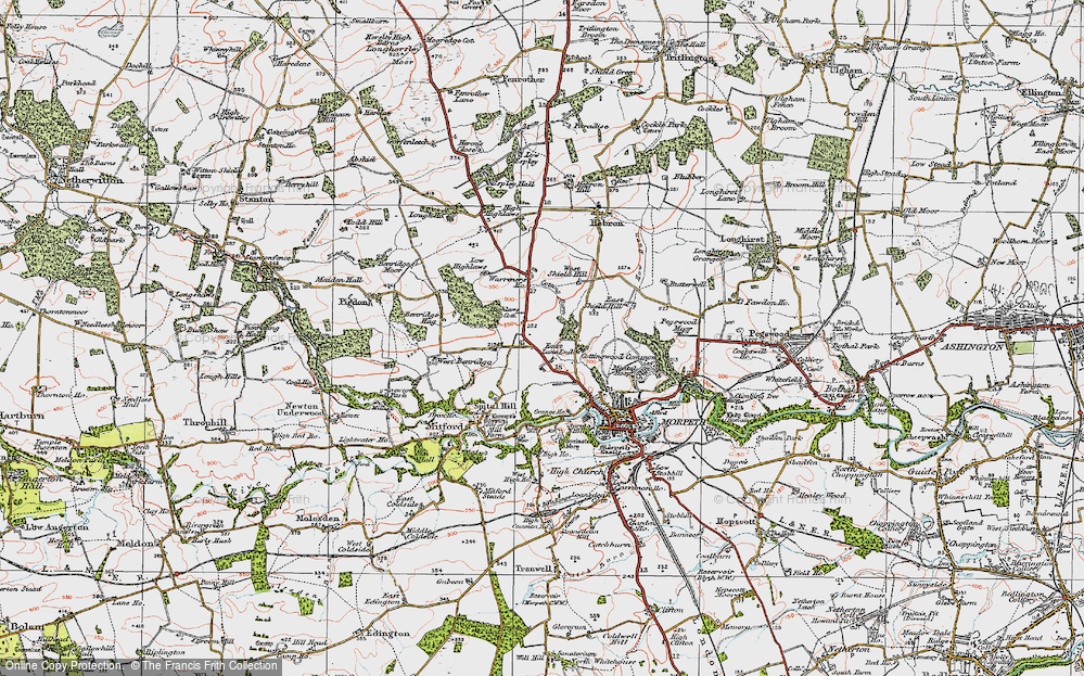 Old Map of Fair Moor, 1925 in 1925