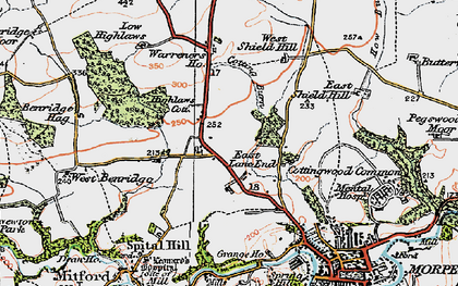 Old map of Fair Moor in 1925