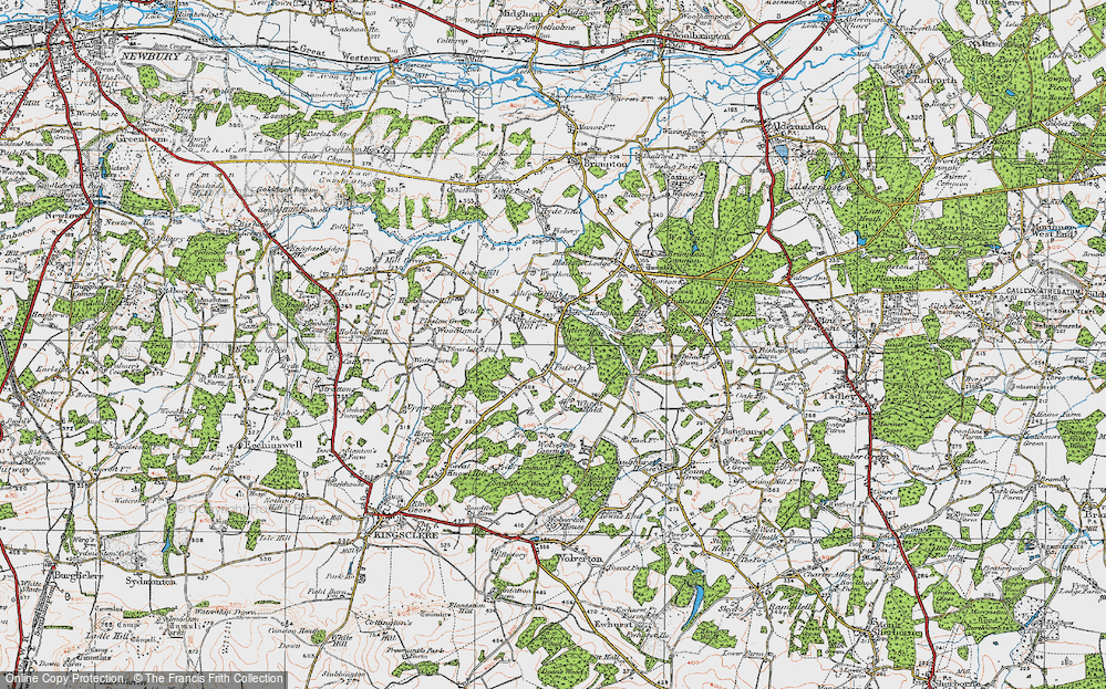 Old Map of Fair Oak, 1919 in 1919