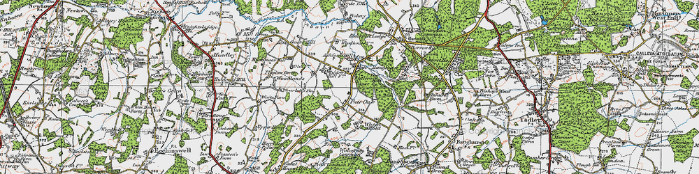Old map of Fair Oak in 1919