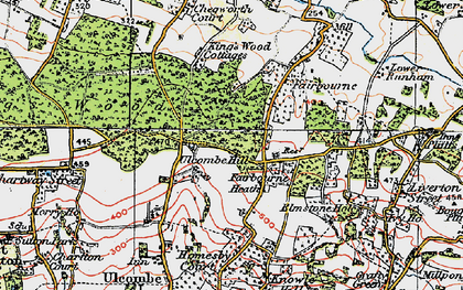Old map of Fairbourne Heath in 1921