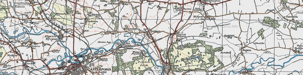 Old map of Fairburn in 1925
