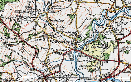 Old map of Fairfield in 1921