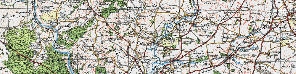 Old map of Fairfield in 1921