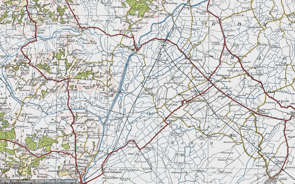 Old Map of Fairfield, 1921 in 1921