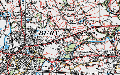 Old map of Fairfield in 1924