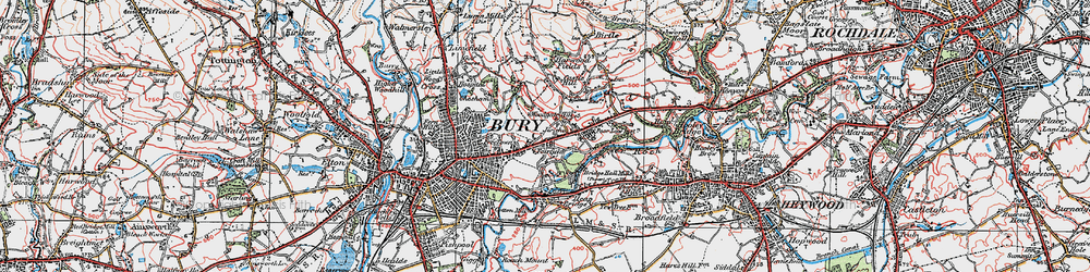 Old map of Fairfield in 1924