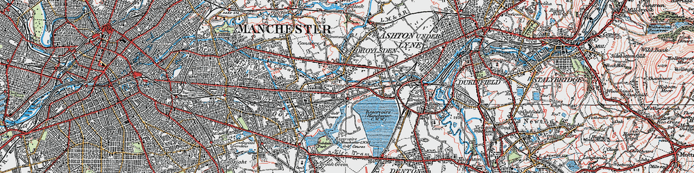 Old map of Fairfield in 1924