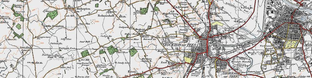 Old map of Fairfield in 1925