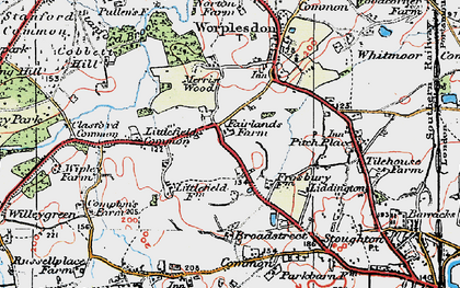 Old map of Fairlands in 1920
