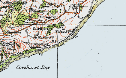 Old map of Fairlight Cove in 1921