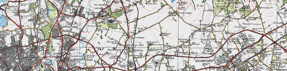 Old map of Fairlop in 1920