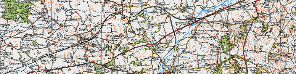 Old map of Escot Park in 1919