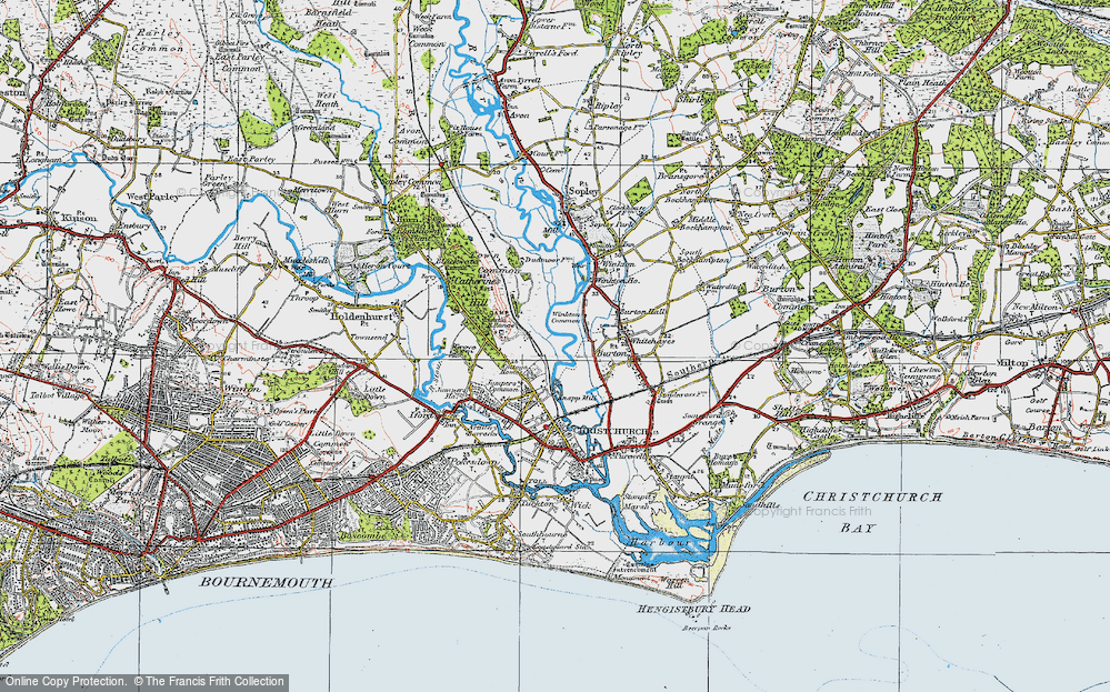 Old Map of Fairmile, 1919 in 1919