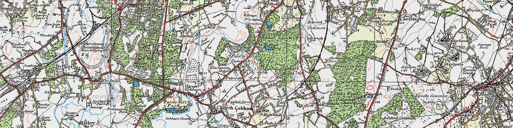 Old map of Fairmile in 1920
