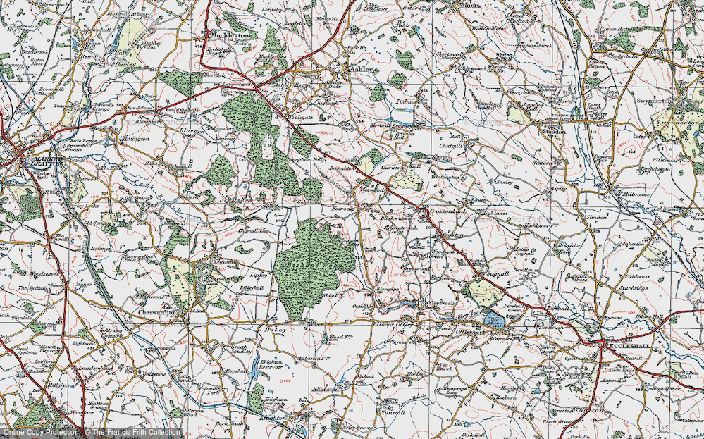 Old Map of Fairoak, 1921 in 1921