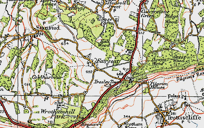 Old map of Fairseat in 1920