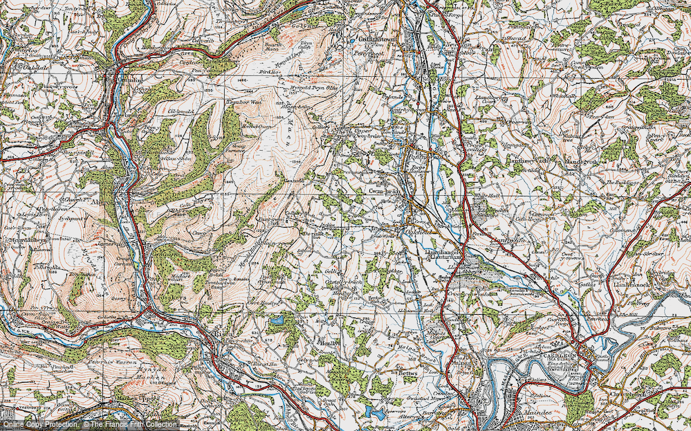 Old Map of Fairwater, 1919 in 1919