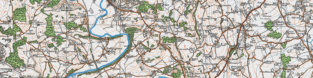 Old map of Falcon in 1919