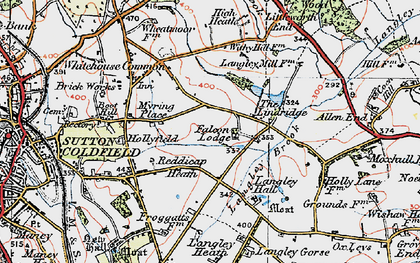 Old map of Lindridge, The in 1921