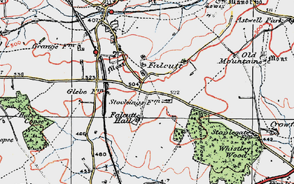 Old map of Falcutt in 1919