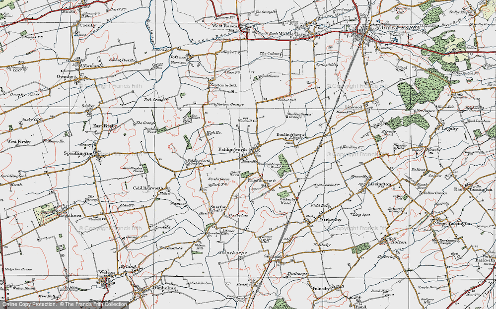 Old Map of Faldingworth, 1923 in 1923