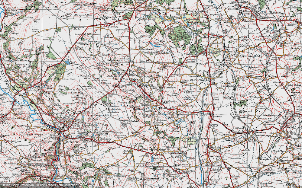 Old Map of Fallgate, 1923 in 1923