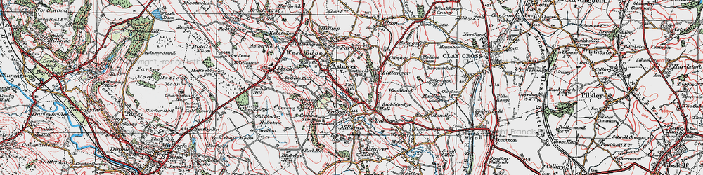 Old map of Fallgate in 1923