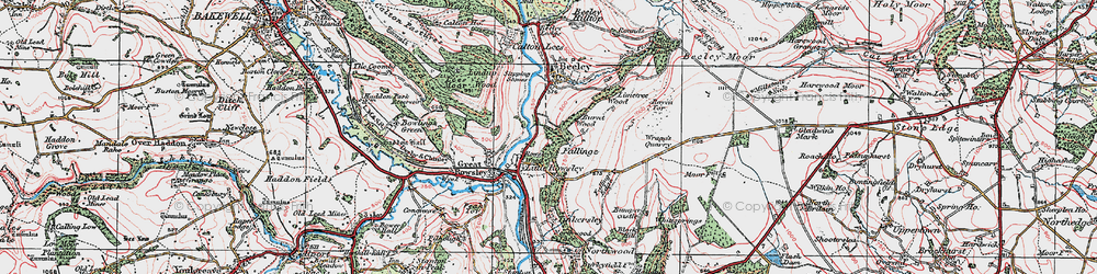 Old map of Fallinge in 1923