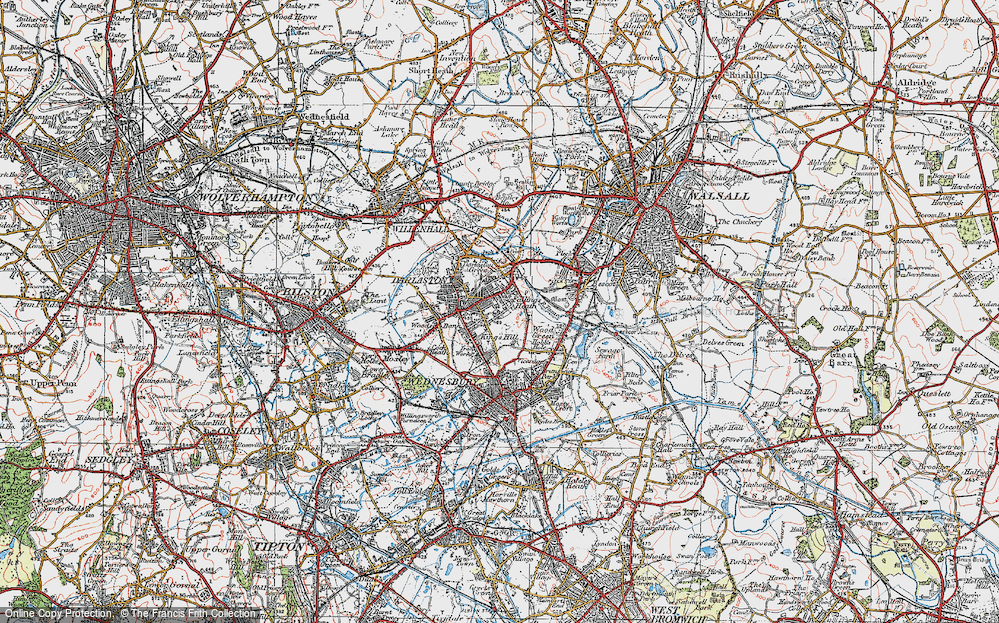 Old Map of Fallings Heath, 1921 in 1921