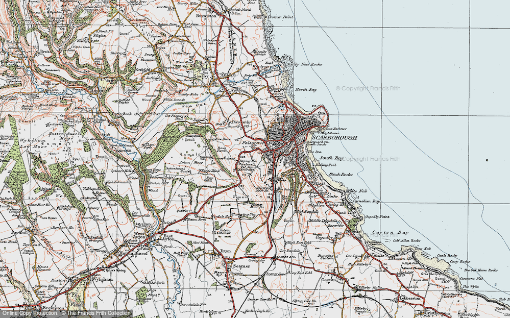 Old Map of Falsgrave, 1925 in 1925