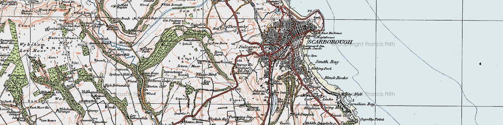 Old map of Falsgrave in 1925