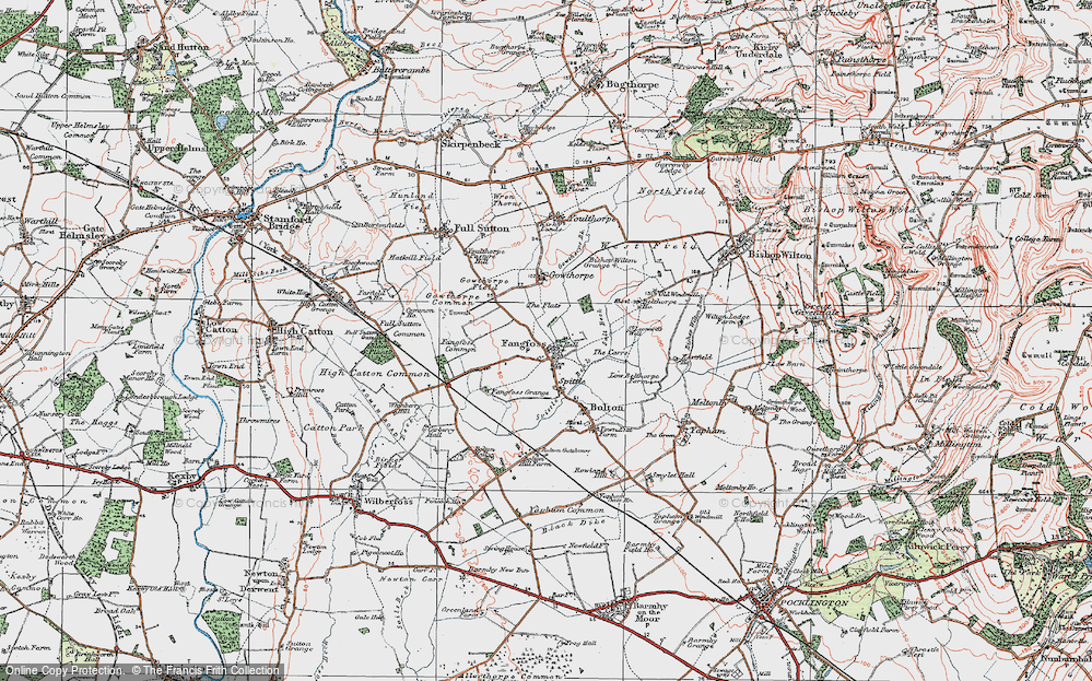 Old Map of Fangfoss, 1924 in 1924