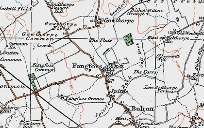 Old map of Fangfoss in 1924