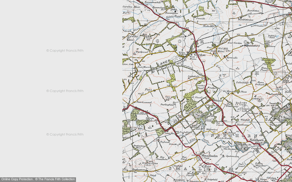 Old Map of Fans, 1926 in 1926