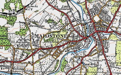 Old map of Fant in 1921