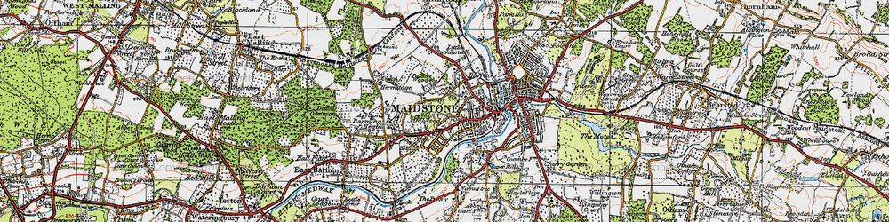 Old map of Fant in 1921