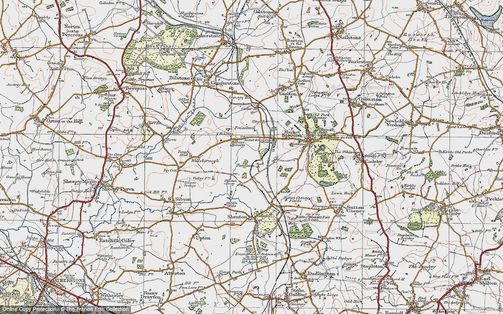 Old Map of Far Coton, 1921 in 1921