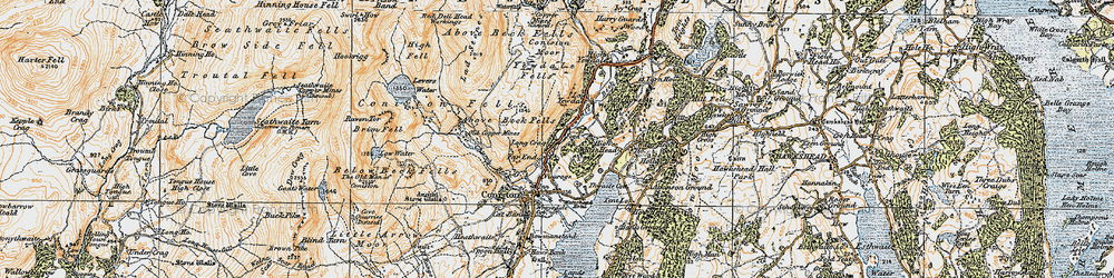 Old map of Above Beck Fells in 1925