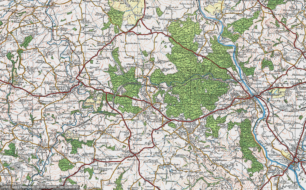 Old Map of Far Forest, 1921 in 1921
